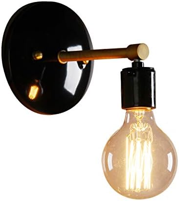 Permo Ipari Skandináv Mini Egységes Antik Gyertyatartó Kész 1-Lámpa Fali Gyertyatartó Fali Lámpa (Fekete)