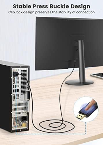 FOINNEX DisplayPort-HDMI Kábel, DP-HDMI Kábel 6.6 FT, Display Port-HDMI Adaptert, akár 4K@30Hz, Lenovo, HP, ASUS Laptop, PC, Asztali Monitor,