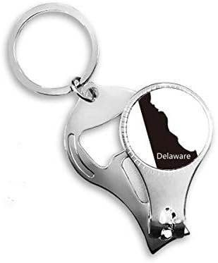 Delaware-Amerika, USA Térkép Vázlat Köröm Zimankó Gyűrű kulcstartó Sörnyitó Clipper