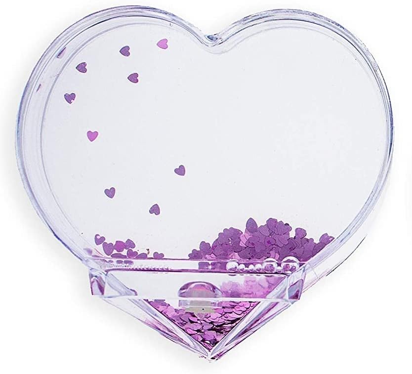 Szív Alakú Víz Globe Képkeret 3.75 Rózsaszín Szívek - Valentin Nap, Születésnap, Esküvő, anyák Napja, Anya,Feleség Ajándék