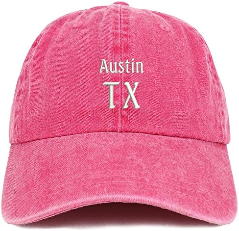 Divatos Ruházati Bolt Austin TX Hímzett Pigment Festett Mosott Baseball Sapka