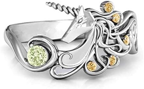 Trükk Pailin (Sárga) 925 Ezüst Egyszarvú Zafír Gyűrű a Wdding Évfordulós Gyűrű Női Ékszerek (7)