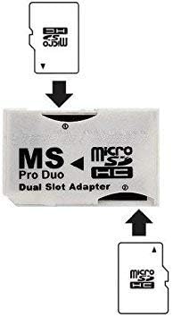 SANOXY Kettős MicroSD MS PRO Duo Adapter (Fekete) Sony PSP, Átalakítja Két MicroSD vagy MicroSDHC Kártyákat, hogy egy Memory