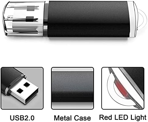 TOPESEL 5 Csomag, 64 GB USB 2.0 pendrive pendrive pendrive (5 Vegyes Színek: Fekete, Kék, Zöld, Piros, Ezüst)