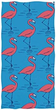 ALAZA Mikroszálas Tornaterem Törölközőt Trópusi Flamingo, Gyorsan Száradó Sport Fitness Verejték Arc Mosogatórongy 15 x 30 inch