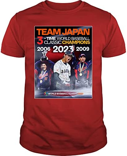 Csapat Japán 3-idő WBC Bajnok T-Shirt Japán Baseball Világ Klasszikus Bajnokok 2023 2009 2006 T-Shirt