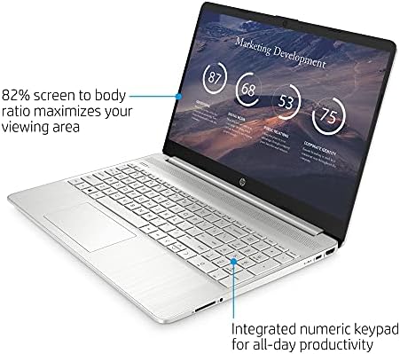 HP 15.6 Átlós FHD Prémium Laptop | AMD Ryzen 3 3250U | HDMI | Windows 10 S Módban | Ezüst (4GB RAM | 128GBSSD |Laptop Állvány)