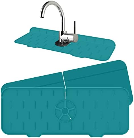 Szilikon Mosogató Csaptelep Mat, splash Gárda -Csaptelep pad ,14.5 cm hosszú 5.2 cm széles, A konyha & mosdó, (Aqua)