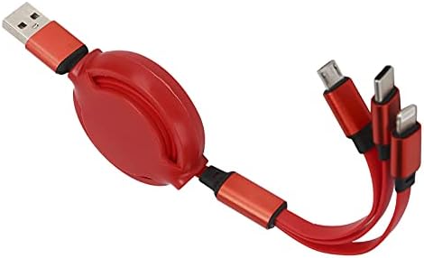 FOSA 3 in 1 USB Töltő Kábel c típus, iOS, a Csatlakozó, Hordozható Multi Behúzható Töltő Kábel Fém Fej Több Töltés Kábel Okostelefon