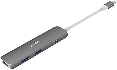JOBY USB-C Elosztó HDMI 4K-s, 2 USB-A 3.0 aljzat, USB-C PD, USB Multi-Aljzat, USB-Hub