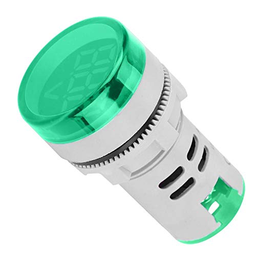 Kerek LED Lámpa Lámpa AC Digitális Kijelző Voltmérő Mutató Mérő Mérő Teszter Voltos Monitor világítás ST16V(Zöld)