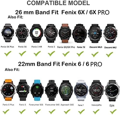 ADAARA 26 22MM Szilikon gyorskioldó Watchband Szíj, A Garmin Fenix 7 X 7 6 6X 5X Pro 5Plus 3HR Smartwatch Easyfit Karkötő Karkötő