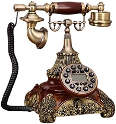 SDFGH Antik Vezetékes Telefon Divat Vintage Vezetékes Telefon Kék Háttérvilágítás+Kihangosító+Hívófél-AZONOSÍTÓ (Szín : Stílus 1)
