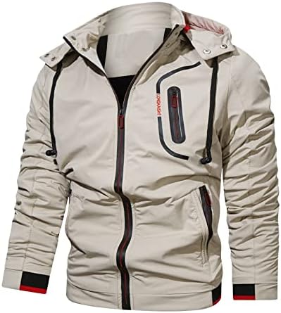 Ultrakönnyű Kabát Férfi Férfi Őszi-Téli Szélálló Hosszú Ujjú Levehető Kapucnis Outdoor Kabát Plusz