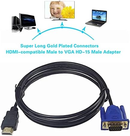 profectlen extra Hosszú, 3 m-Aranyozott Csatlakozók-HDMI-Kompatibilis Férfi VGA HD-15 Férfi Adapter kábel Kábel DVD HDTV-Megbízható