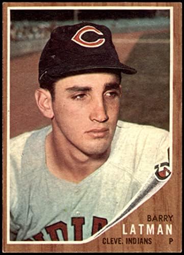 1962 Topps 145 NRM Barry Latman Cleveland indians (Baseball Kártya) (Normál Árnyalat) Dean Kártyák 5 - EX Indiánok