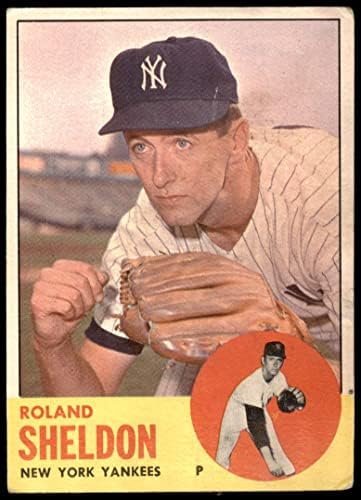 1963 Topps 507 Roland Sheldon New York Yankees (Baseball Kártya) GD+ Yankees