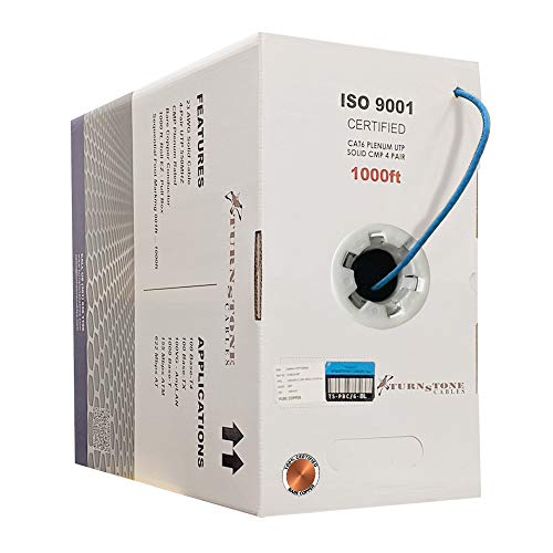 Cat6 Csatlakozó (CMP) 1000ft Kábel, 23AWG | - ban Szilárd Csupasz Réz | 550MHz | Árnyékolatlan Sodrott érpár (UTP) Ömlesztett Ethernet-Kábel,