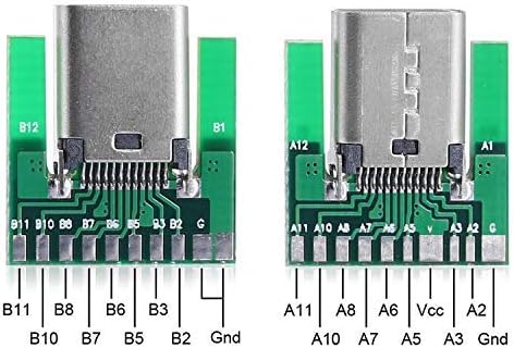 CY DIY 24pin USB 3.1 C Típusú Férfi & Női Plug & Aljzat Csatlakozó SMT Típusú PC-Testület 1 Szett ...
