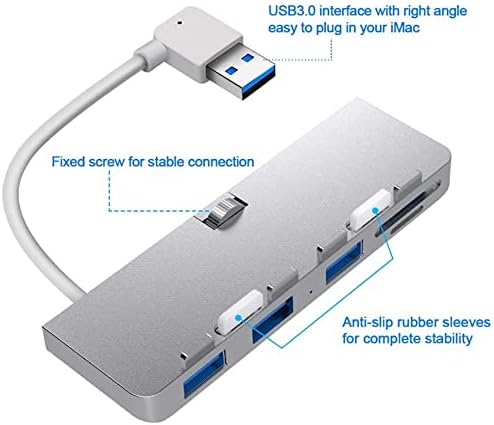 TECKEEN 1x USB 3.0 Hub 3 Port Adapter Splitter SD/TF Kártya Olvasó iMac 21.5 27 PRO Slim Számítógép