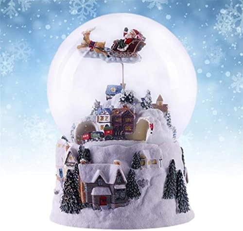 Karácsonyi Zene a Dobozokat a Gyerekek Gyanta Crystal Ball Music Box Forgatás Fény Hógömb Üveg Lámpák Zene Mikulás Kézműves
