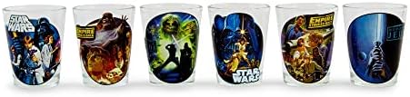 Ezüst Buffalo Star Wars Eredeti Trilógia 2 Grammos Mini Whiskey-t, Üveg Poharak, Készlet 6 | Home Barware Drinkware
