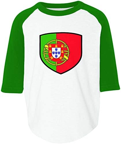 Amdesco Portugália Pajzs Portugál Zászló Kisgyermek Raglan Póló