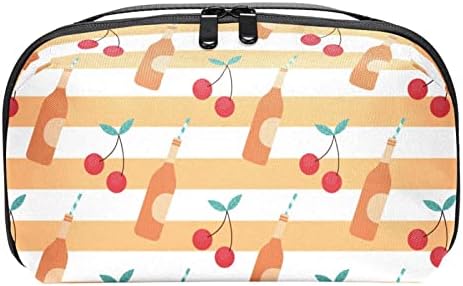 Narancs, Cseresznye & Bor Minta-01 Smink Táska Cipzárral Tok Utazási Kozmetikai Szervező a Nők, Lányok