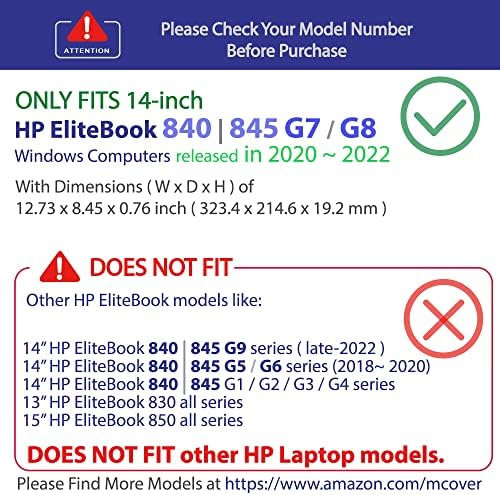 mCover Esetben CSAK Kompatibilis 2020~2022 14 HP EliteBook 840 G7 / G8 (Intel CPU) | EliteBook 845 G7 / G8 (AMD CPU) Sorozat