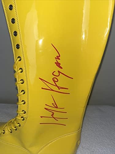 Hulk Hogan Aláírt Dedikált WCW WWE Pankráció Bőr Boot Beckett Hitelesítés