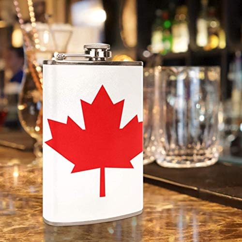 Ital flaskád Kanadai Zászló Kancsó 8 Uncia Rozsdamentes Acél Zsebében Inni Lombik Whiskey Lombikot Tölcsér a Férfiak, mind a Nők Fesztivál