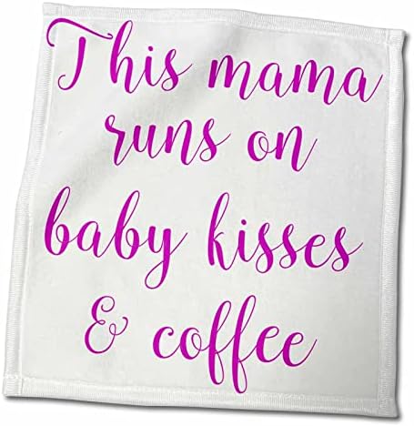 3dRose Ez a Mama Fut a Baba Csókol, Kávé, Törölközőt, 15 x 22