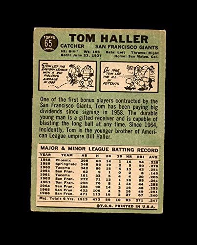 Tom Haller Kézzel Aláírt 1967 Topps San Francisco Giants Autogramot