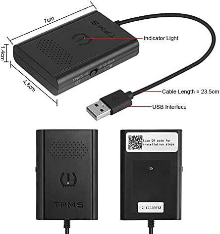 WYKDD USB Android TPMS Autó Rádió-DVD-GPS-Navigációs Játékos, keréknyomás Ellenőrző Rendszer, 4 Belső Külső Érzékelők (Színes : Belső)