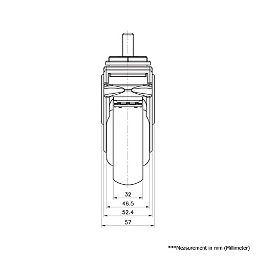 CarryMaster ACMC-102SSB Fény-Vám Forgatható Szár a Fék Orvosi Műanyag Görgő