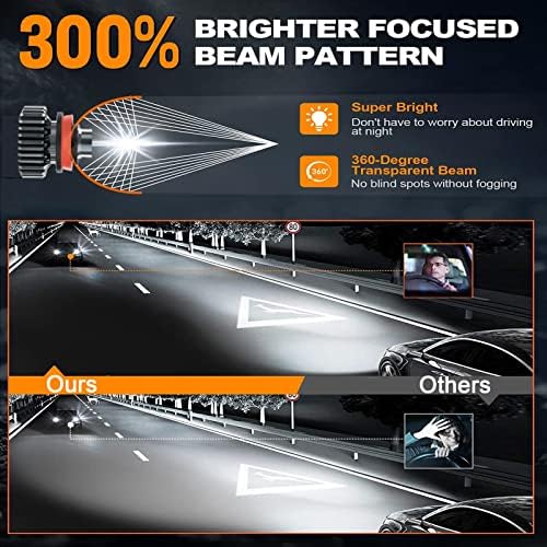 ZiopGTob H11/H9/H8 tompított 9005/HB3 reflektor LED Fényszóró Izzók Combo, 32000 Lumen 300% - Kal Fényesebb LED Fényszóró Izzó, 6500 K Szuper