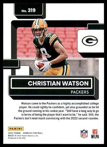 2022 Donruss Névleges Újoncok 319 Keresztény Watson Green Bay Packers Névleges Kezdő NFL Labdarúgó-Kártya NM-MT