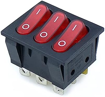 GANYUU Nagy Rocker Kapcsoló piros háromállású Kapcsolót a 9 Pin-2 Pozíció multi-kés egyetlen dobja 15A 20A 250V 125VAC AC ON-OFF