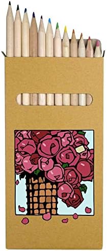 Azeeda 12 x 'Vázát, A Rózsák Hosszú 178mm Színes Ceruzák/Ceruza Készlet (PE00048389)