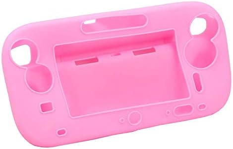 a Wii U Gamepad Vezérlő Védő, Puha Gumi Héj burkolata WiiU Vezérlő (Rózsaszín)