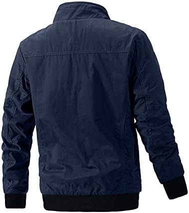 XIAXOGOOL Férfi Bomber Dzsekik Plus Size Könnyű Széldzseki Teljes Zip Vékony Kabát Állni Gallér Egyetemi Kabát Aktív Outwear