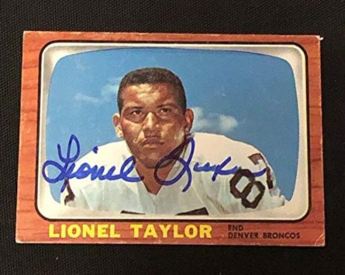 Lionel Taylor 1966 Topps Aláírt Dedikált Kártya 45 Oakland Raiders - Dedikált NFL Labdarúgó-Kártyák