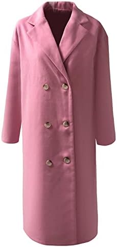 Árok Kabátok Női Hosszú Meleg Ál Gyapjú/Blézer Kabát Téli Kabát a Nők ágya mellett Gallér, Hosszú Ujjú Outwear