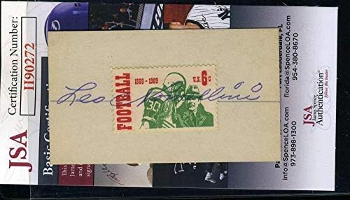 Leo Nomellini SZÖVETSÉG Coa Kézzel Aláírt 1969-Es Labdarúgó-Bélyeg Kijelző Autogram - Dedikált Focilabda