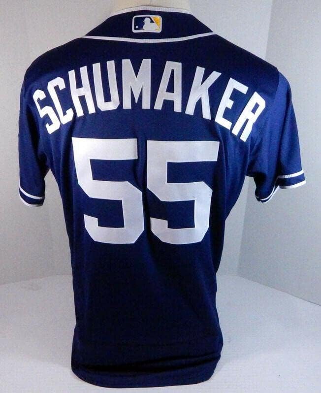 San Diego Padres Skip Schumaker 55 Játék Kiadott Haditengerészet Jersey ASG Javítás 024 - Játék Használt MLB Mezek