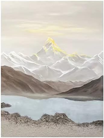 JFNISS Festmények - Ban Kézzel Festett - a Modern, minimalista absztrakt hegyek, a folyók, olaj festmény művészet freskó Vászon Modern
