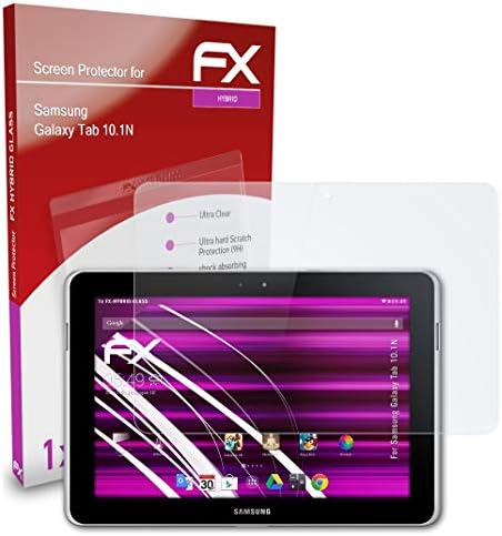 atFoliX Műanyag Üveg Védőfólia Kompatibilis a Samsung Galaxy Tab 10.1 N Védő Üveg, 9H Hibrid-Üveg FX Üveg kijelző Védő fólia, Műanyag