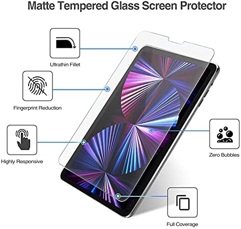 ProCase Matt kijelző Védő fólia iPad Pro 11 Inch 2022 2021 2018 2020, Anti-Ujjlenyomat-Matt, Edzett Üveg Képernyő Film Őr képernyővédő