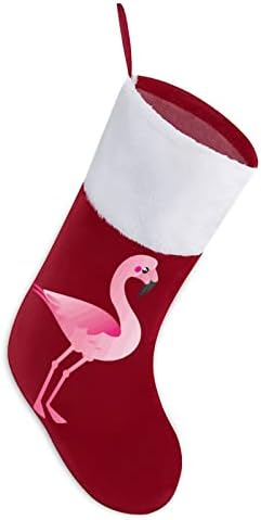 Flamingo Karácsonyi Harisnya Lóg Zokni Nyomtatás Karácsonyfa Kandalló Dekoráció
