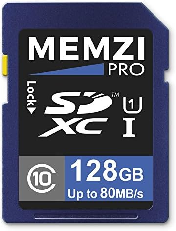 MEMZI PRO 128 GB Class 10 80MB/s SDXC Memória Kártya Panasonic HC-X1E, HC-X1, HC-X1000E, HC-X1000K, HC-X1000, HC-X929, HC-X920,